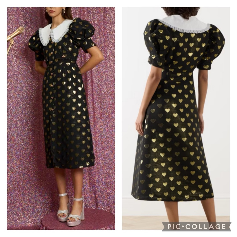 Sister Jane Golden Hearts Midi Dress NWT Size Small